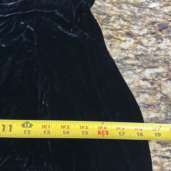 Eugene Alexander Elegant Black Velvet Strapless Evening Gown Size 10 - Picture 8 of 9